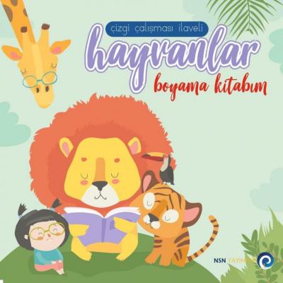 Hayvanlar - Boyama Kitabı; Çizgi Çalışması İlaveli